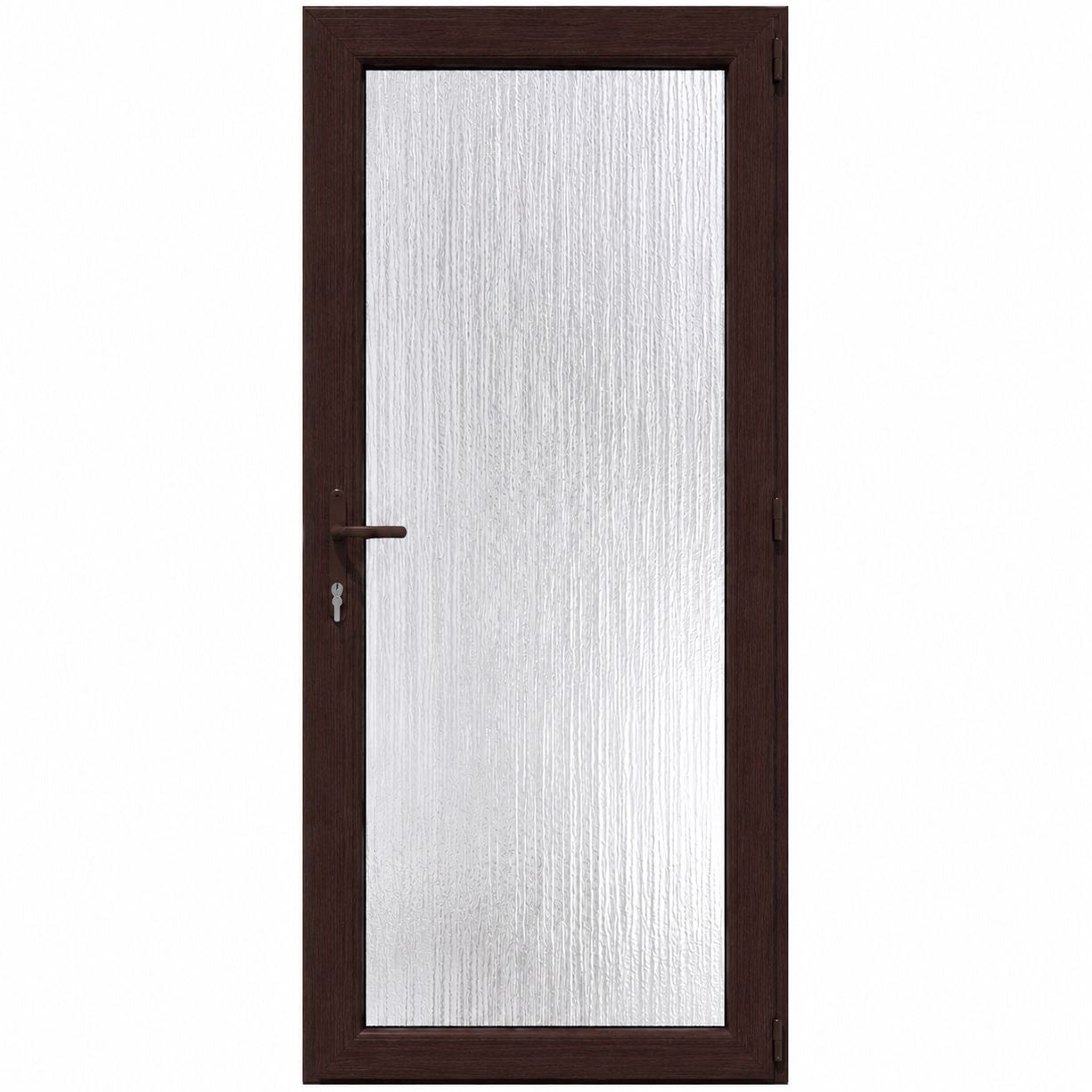 Ușă PVC cu geam delta integral, culoare wenge