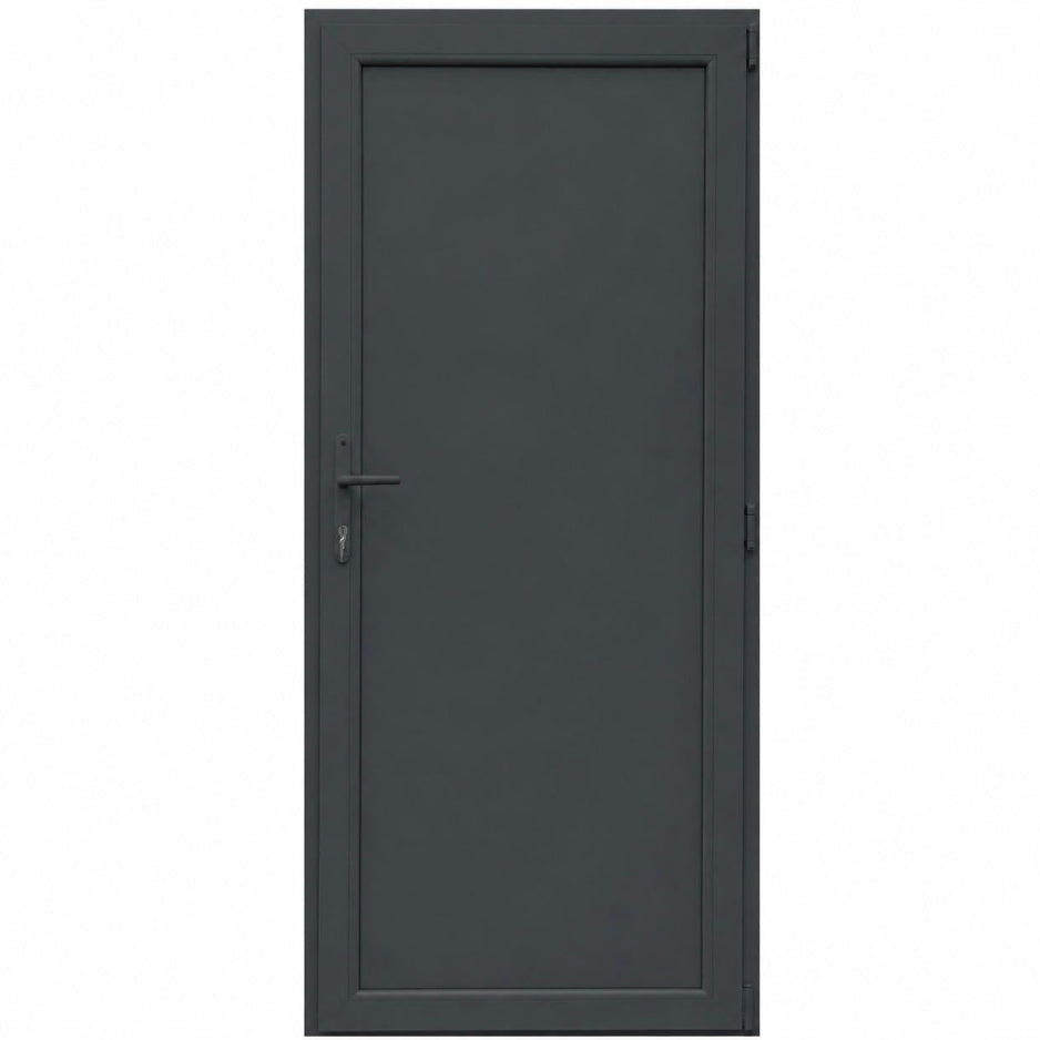 Ușă PVC cu panel integral, culoare gri antracit