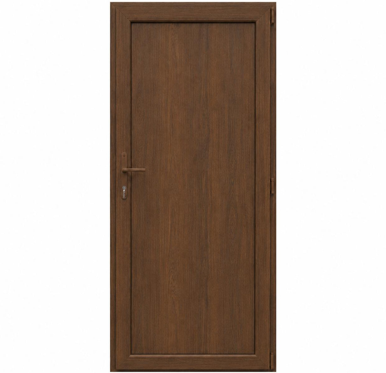 Ușă PVC cu panel integral, culoare nuc