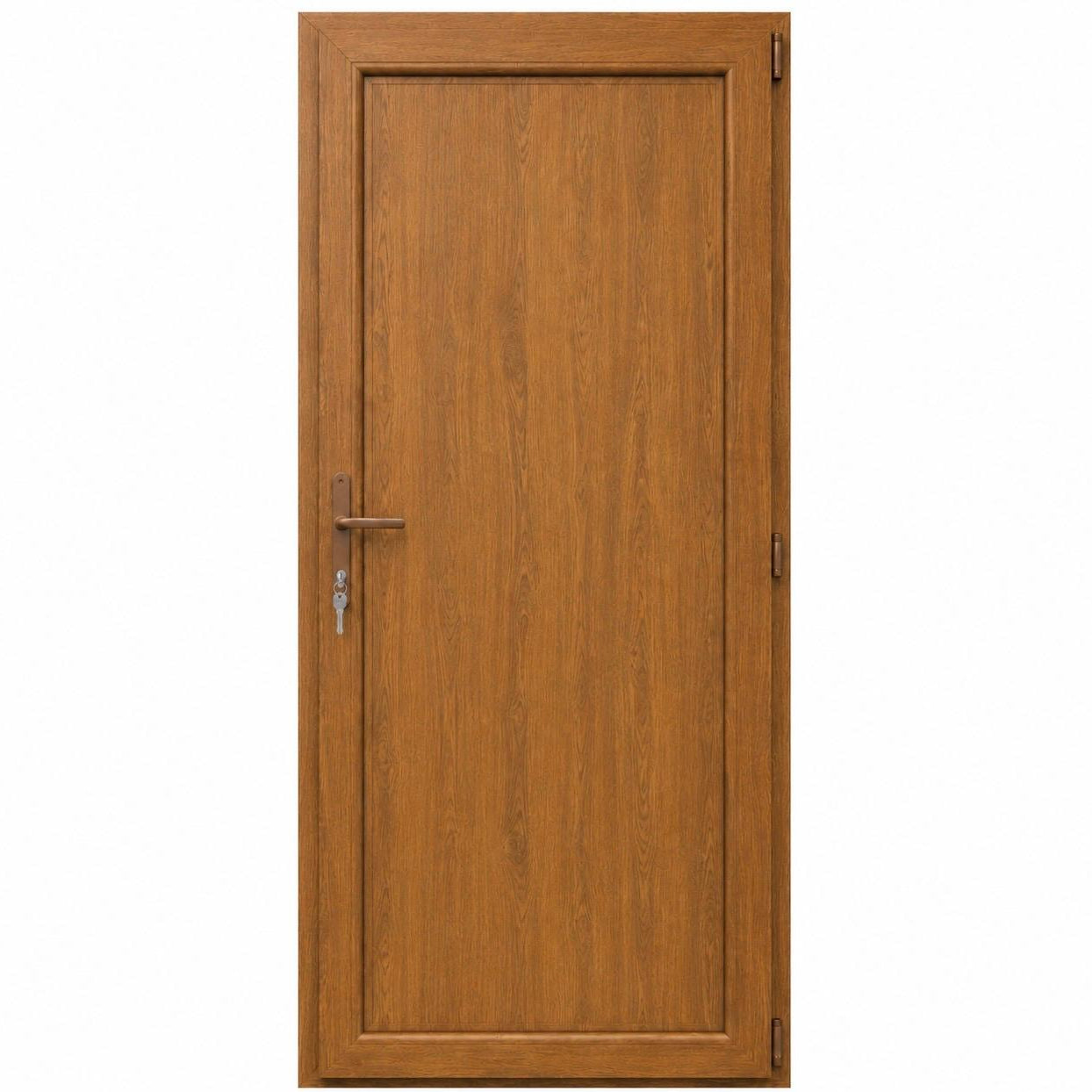 Ușă PVC cu panel integral, culoare stejar auriu