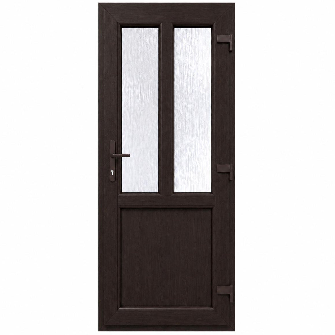 Ușă PVC T-Model cu geam delta, culoare wenge