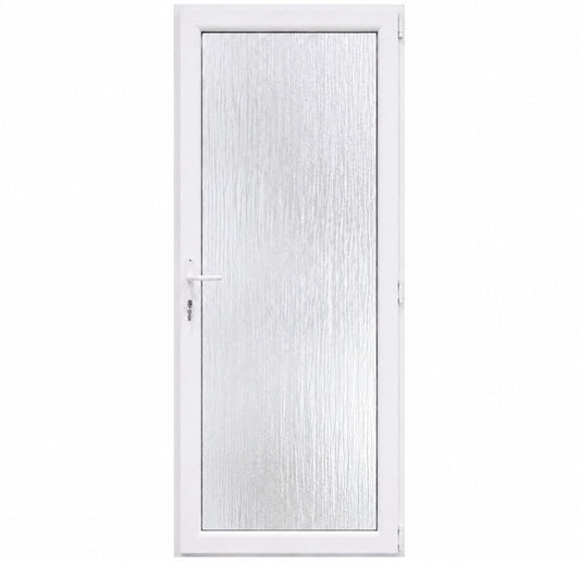 Ușă PVC cu geam delta integral, culoare alb