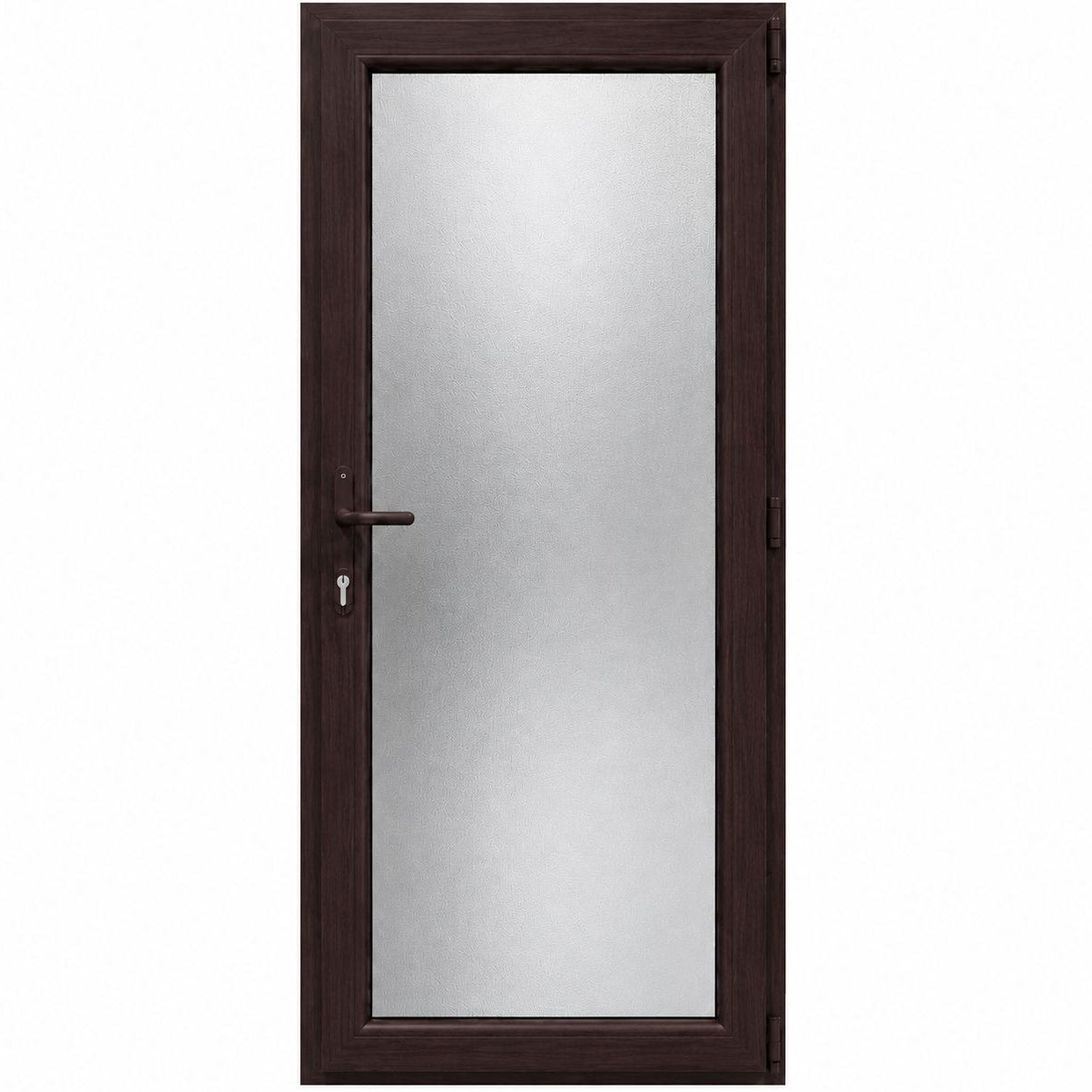Ușă PVC cu geam mat integral, culoare wenge