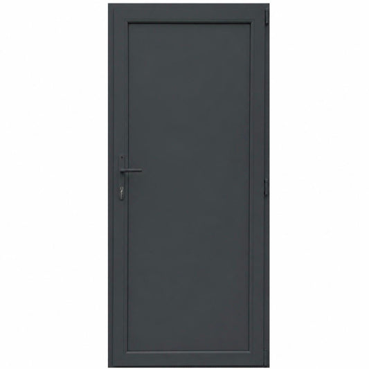 Ușă PVC cu panel integral, culoare gri antracit