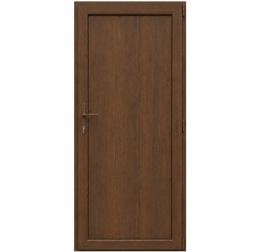 Ușă PVC cu panel integral, culoare nuc