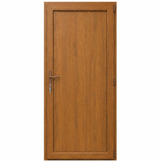 Ușă PVC cu panel integral, culoare stejar auriu